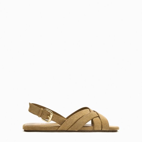 NWT ZARA SUEDE FISHERMAN SANDALS SANDY BROWN - REF 2518/110 8 - Picture 11 of 11